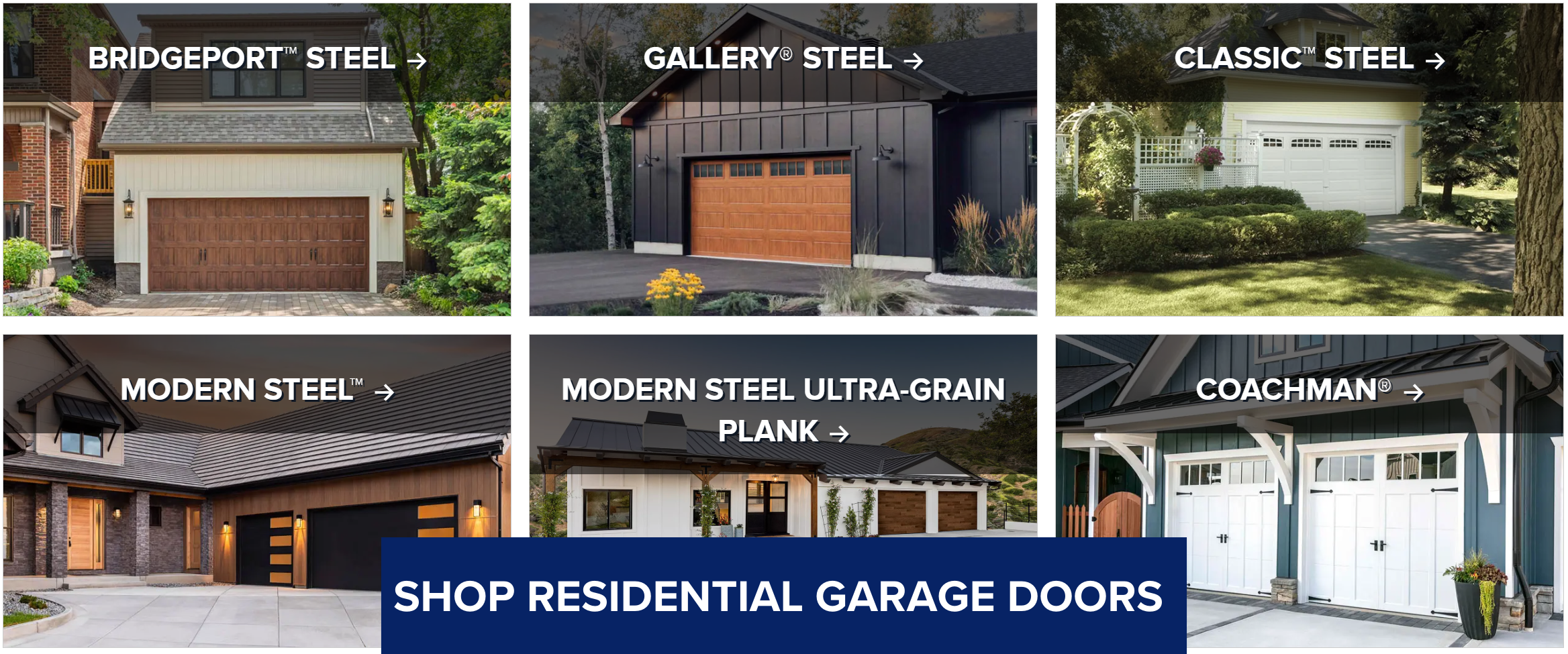 shop residential garage doors